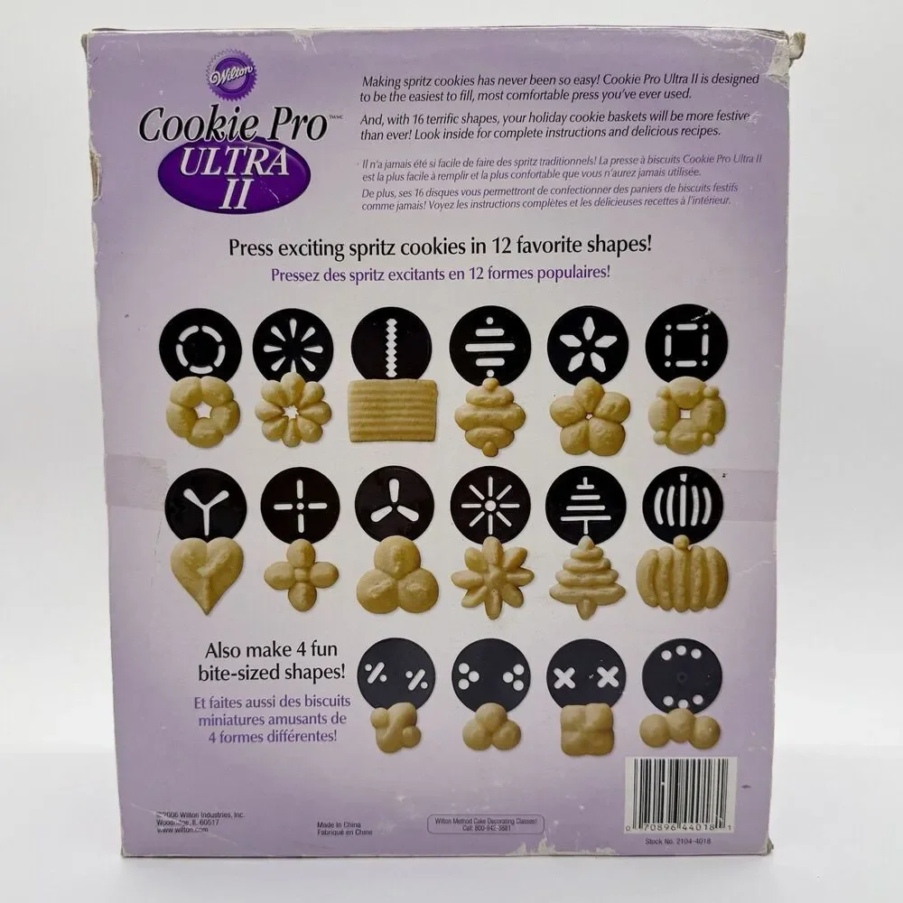 WILTON Cookie Pro Ultra II Cookie Press with 16 Disk Complete 2006 NEW - READ